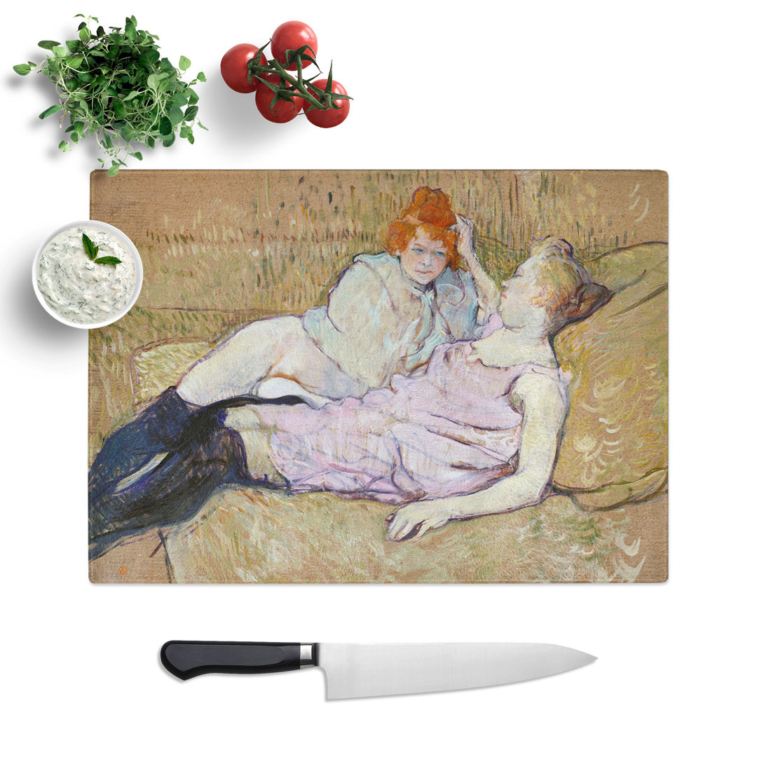 The Sofa by Henri De Toulouse-Lautrec Chopping Board
