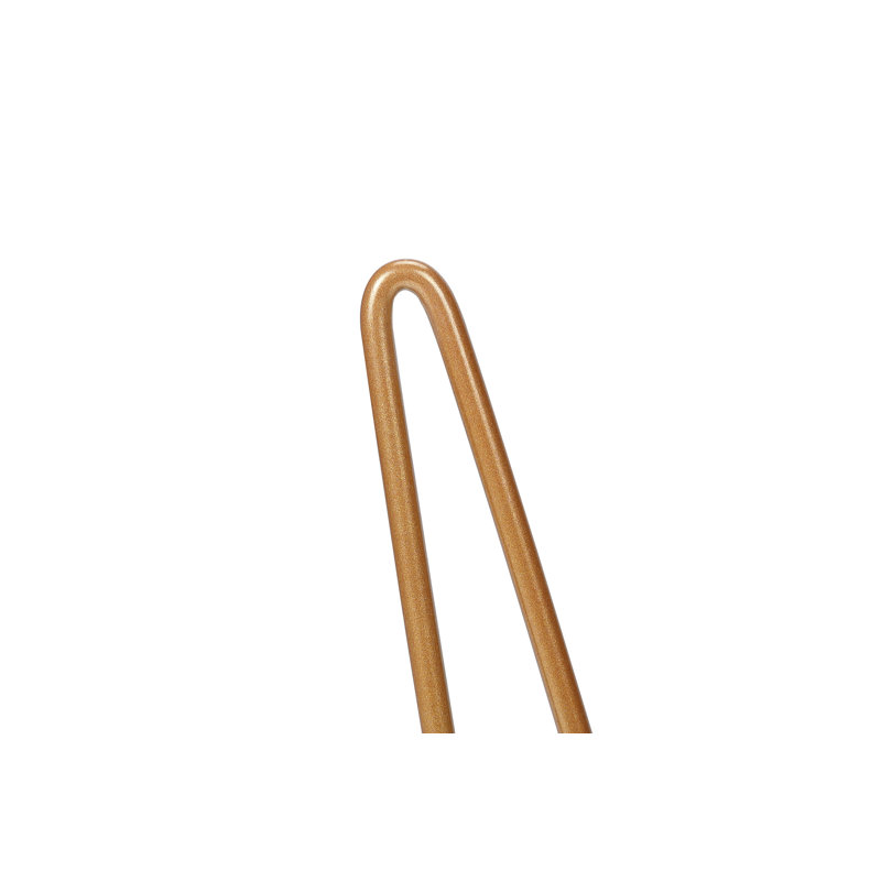 Repose-pieds rond en fausse fourrure 16,9 po BirdRock Home - Blanc / Or, Fausse fourrure blanche, Gold