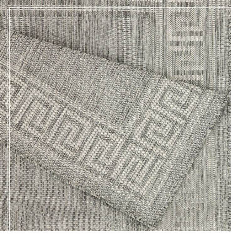 Silver Indoor/Outdoor Area Rug, Runner 2'7" x 7'3"