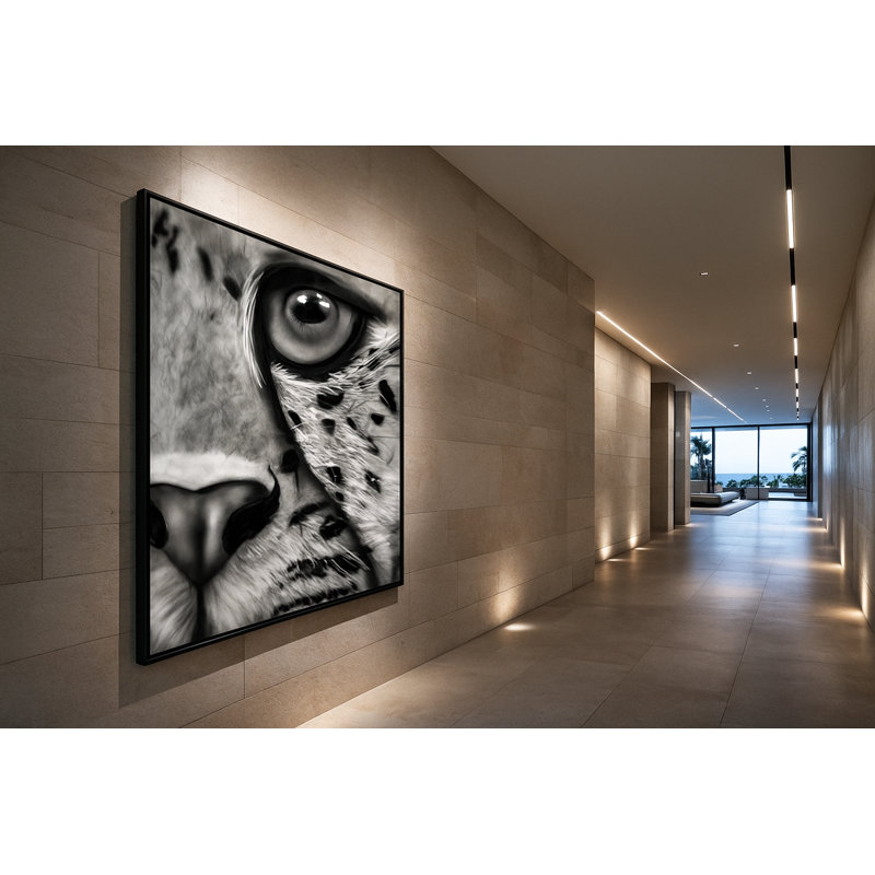 Art mural encadré prédateur par Kasian Art Studio - cadre noir