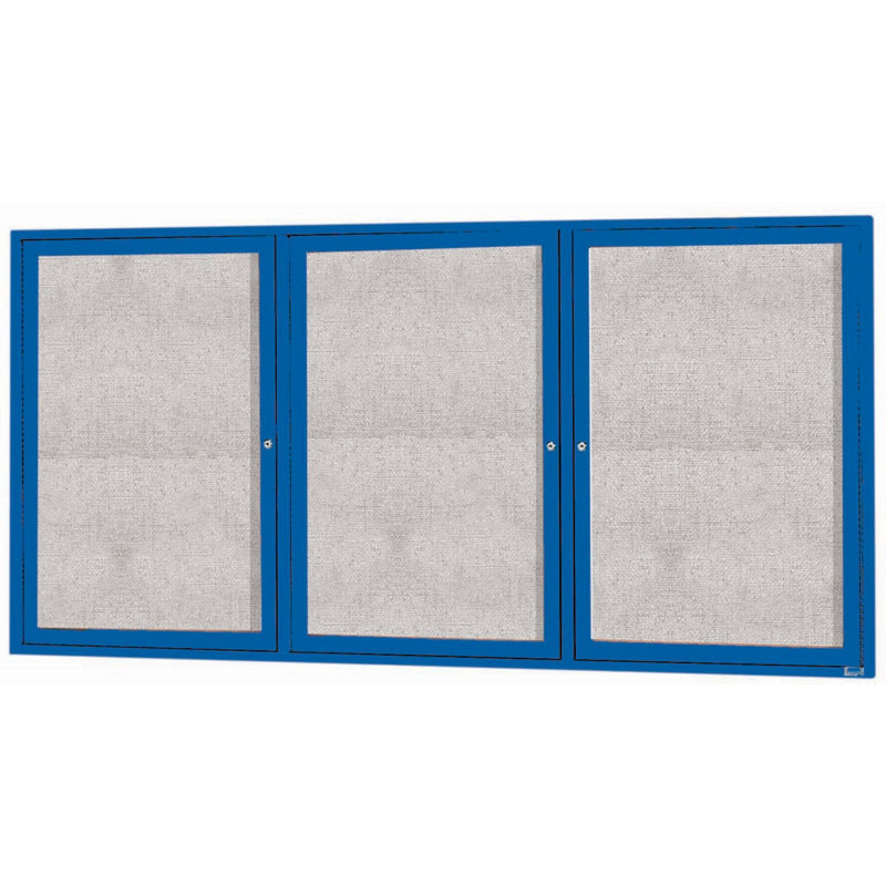 Tableau d'affichage mural extérieur pour l'extérieur, bleu, Trois, H 36 po x l 72 po
