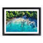 Boat by a Beach in the Seychelles - Picture Frame Painting Print-55544192-55544193