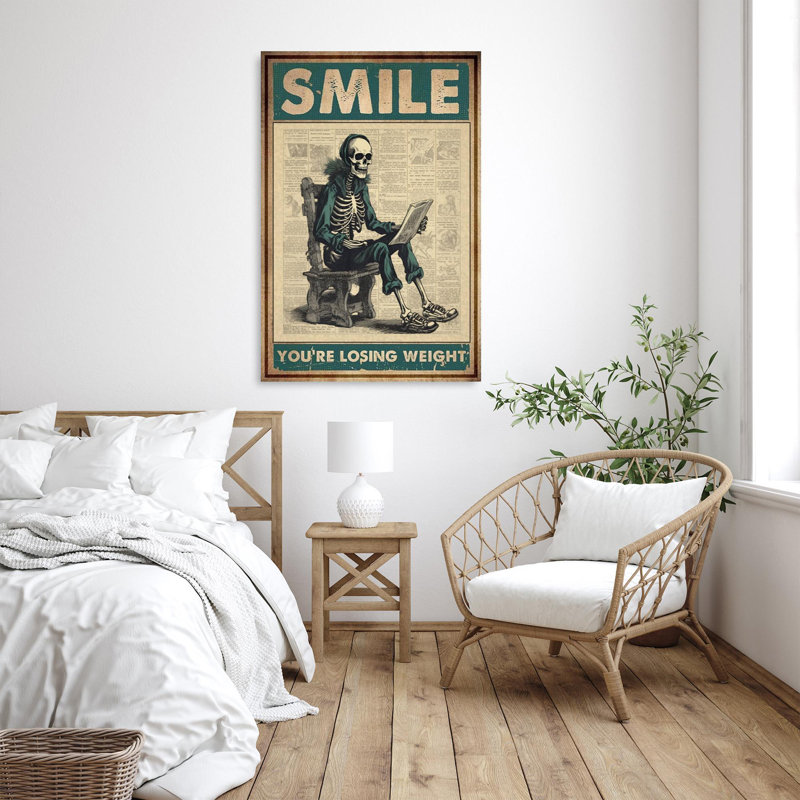 " Skeleton Smile ", 20" H x 16" W x 1.25" D