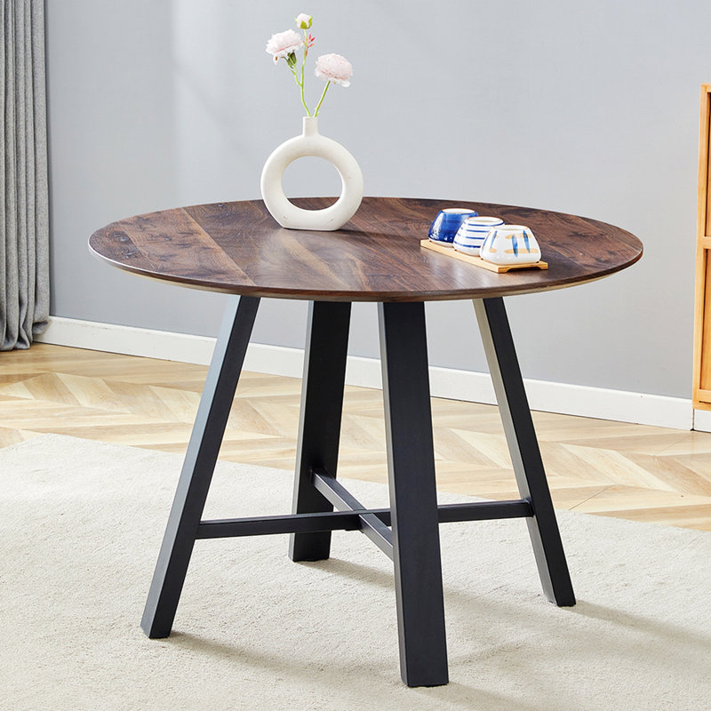 Table ronde, petite table basse avec pieds en métal
