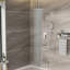 Système de douche avec bec de baignoire en cascade - Plafonnier de 12 pouces au nickel brossé 3 fonctions, valve de pluie et de poche Installation rapide et sans effort