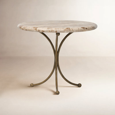 Tulip Fossil Marble End Table