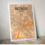 « detroit »-impression d’art graphique sans cadre sur papier-31736915