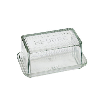French Bistro Glass Butter Dish