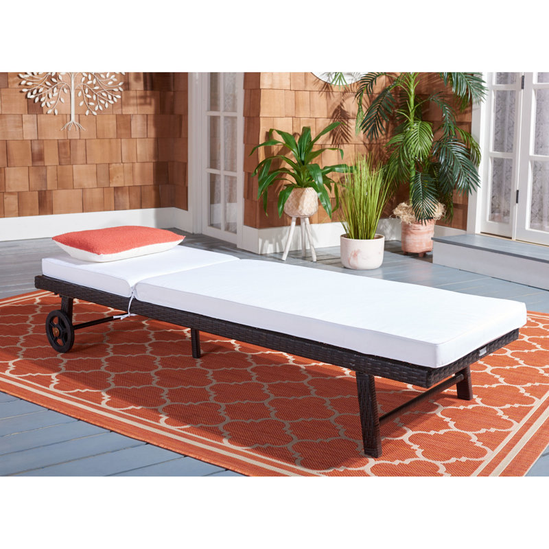 Chaise longue inclinable avec coussins 27,2 po Cabdi, Brun