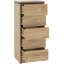 Charles 5 Drawer 50Cm W Solid Wood Tallboy