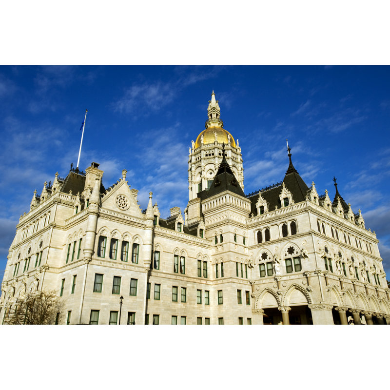 Maquita State Capitol In Hartford by Tashka - Wrapped Canvas Print, 30cm H x 46cm W x 3.8cm D