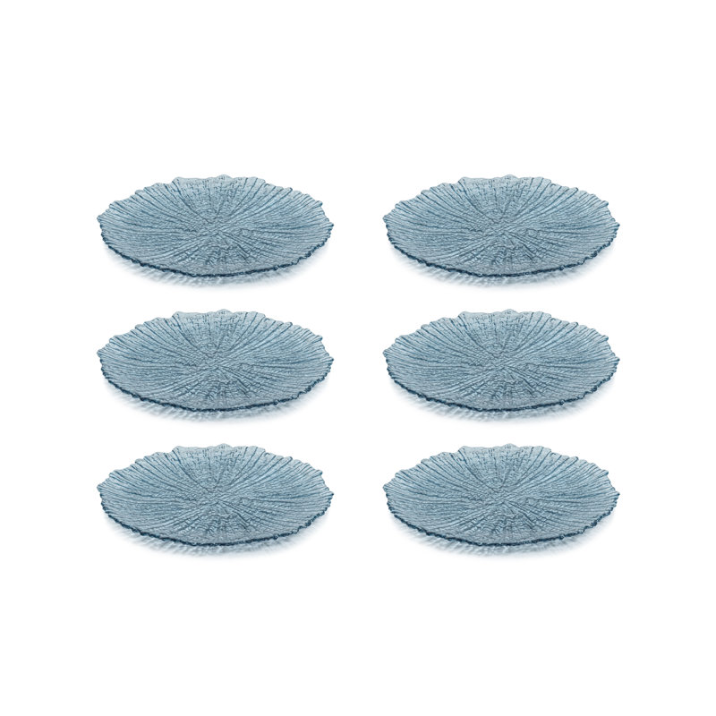 Assiette à salade ou à dessert en verre 8,25 po Remmie, ensemble de 6