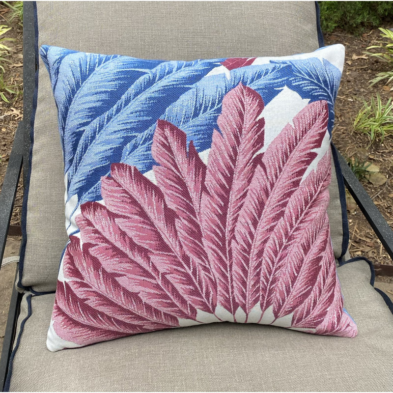 Palmetta Square Indoor/Outdoor Pillow Cover & Insert