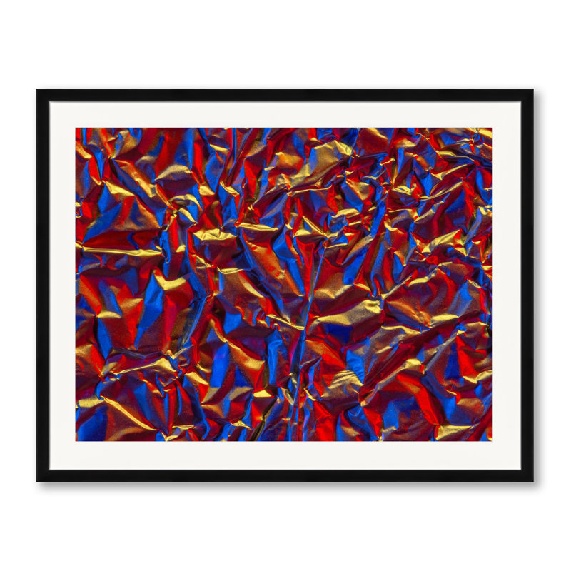 Aluminium Foil Print by Philippe Monthoux, Black Framed Paper, 25.2" H x 31.2" W