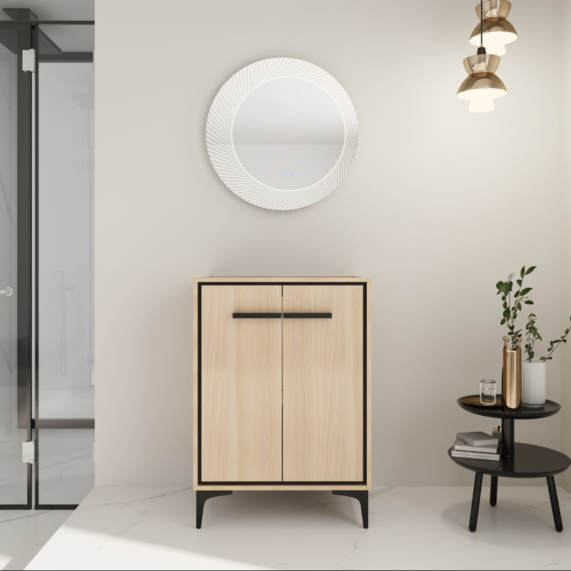 Base de meuble-lavabo 24 po avec deux portes à fermeture douce