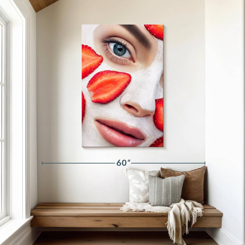 Beauté fraise, H 45 po x l 30 po