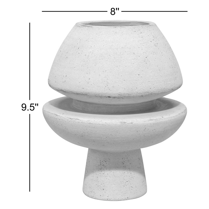 New Collection 1 Handmade Ceramic Table Vase, Off White