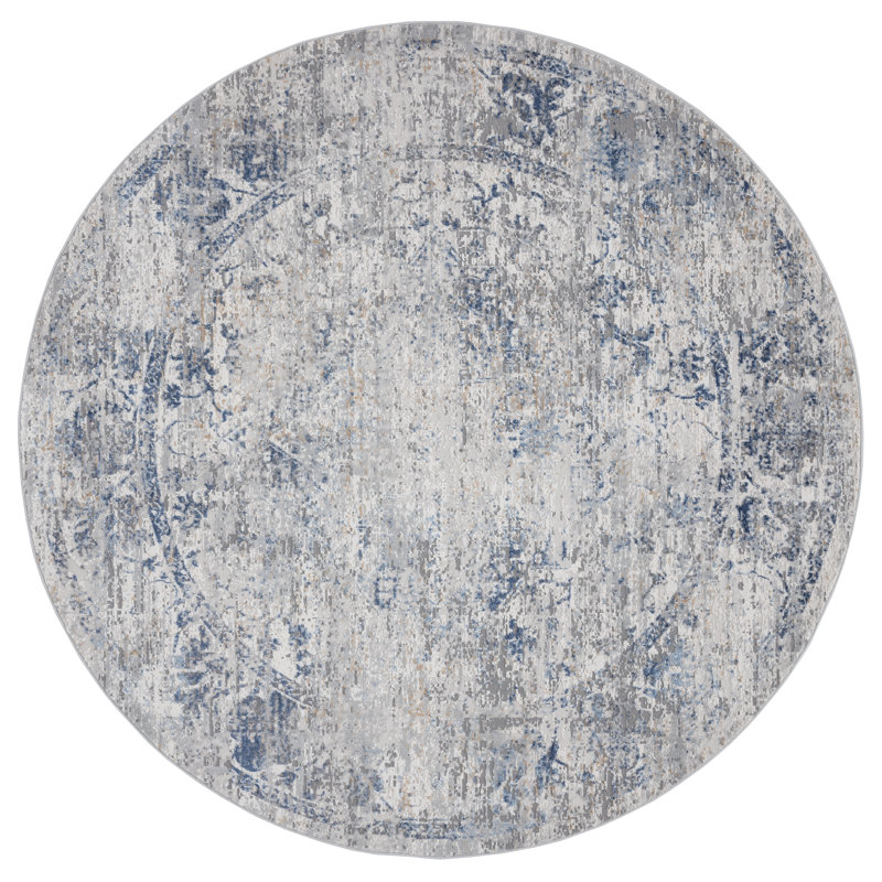 United Weavers Falzini Clark Blue Round Rug 7'10" RD, Round 7'1"