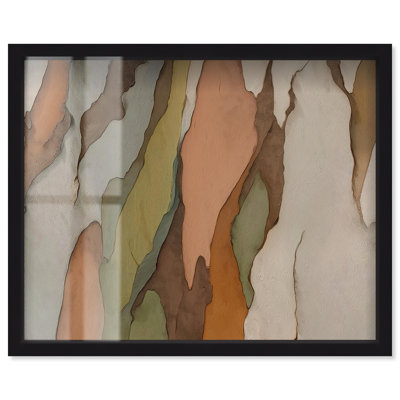 Décoration murale «Bark Layers II» par Art Remedy, cadre noir, 20 x 16