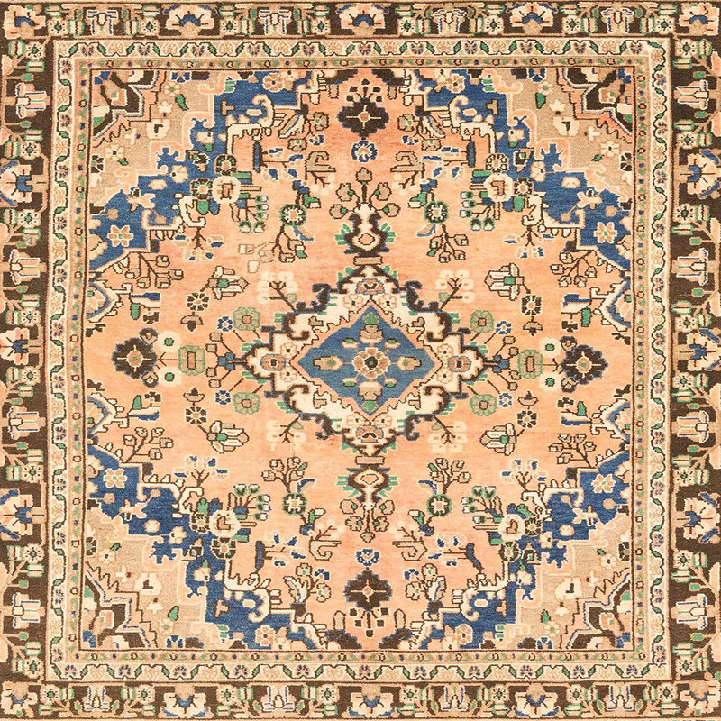 Abstract Indoor Rug, Square 3'