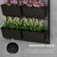 Jardinière murale noire avec 6 pots - 3 pots suspendus pour les légumes, les fleurs et les herbes