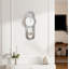 Mirrored Wall Clock with Crushed Diamond Inlay & Decorative Pendulum – 80cm Glam Design
