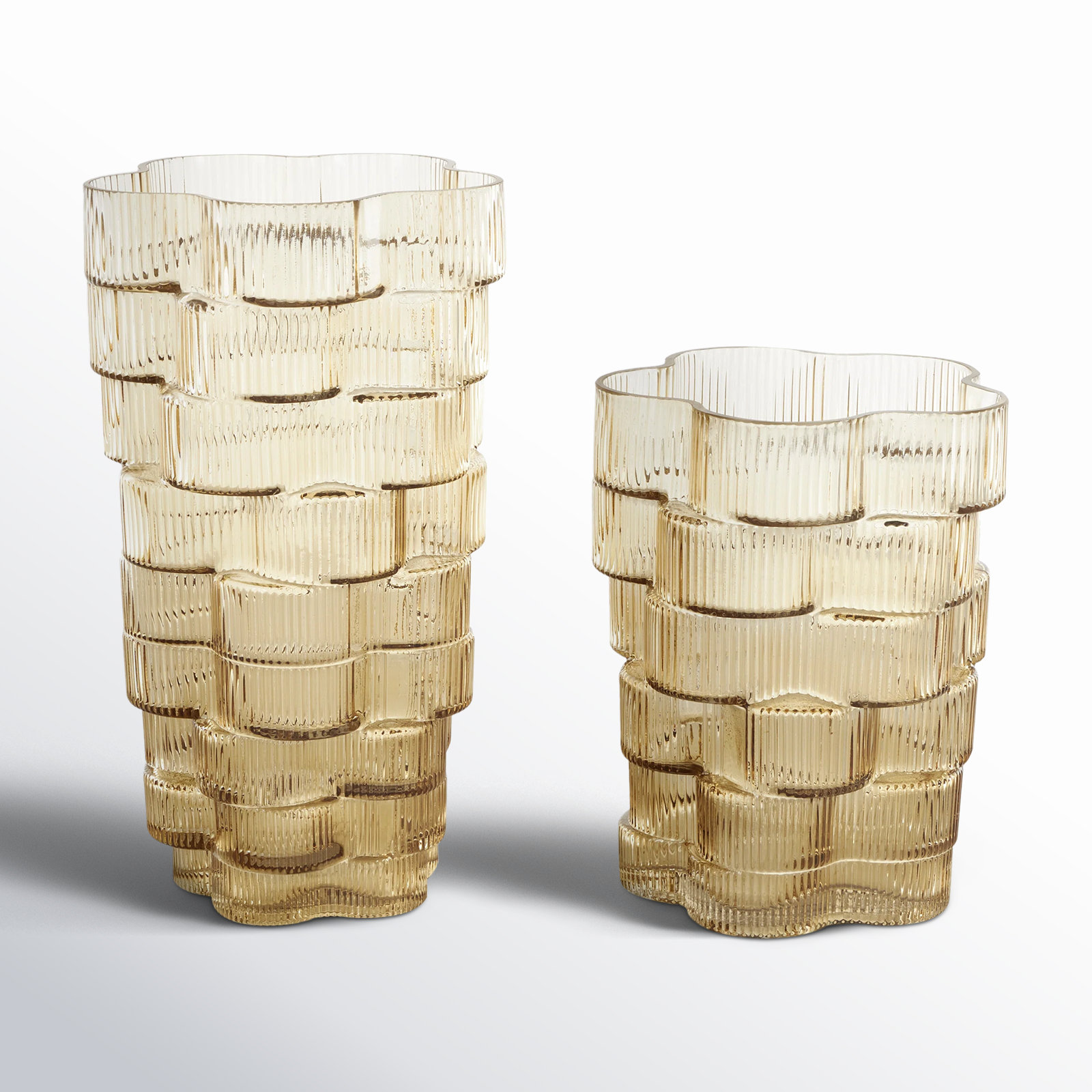 Academy Glass Table Vase, Brown