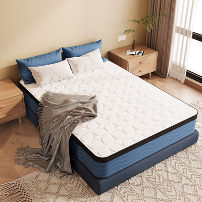 12 inch Mattress Pillow Top Hybrid Mattress in a box Medium Firm Mattress with Pressure Relief, Low Motion Transfer, CertiPUR-US Certified