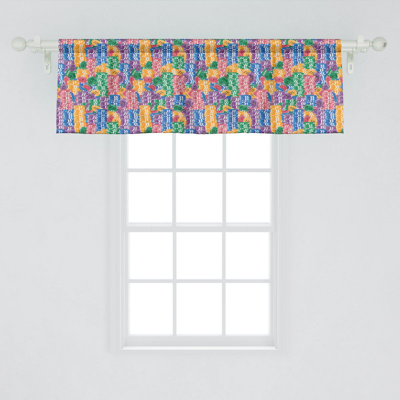 Multicolore cantonnière Ambesonne, L 54 po x L 12 po