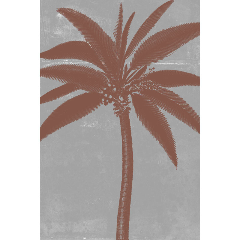 Chromatic Palms VII by Jennifer Goldberger - Painting, 30cm H x 20cm W, Black Floater Framed