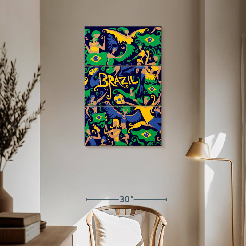 Mardi gras brésilien Masam, H 57 po x l 36 po