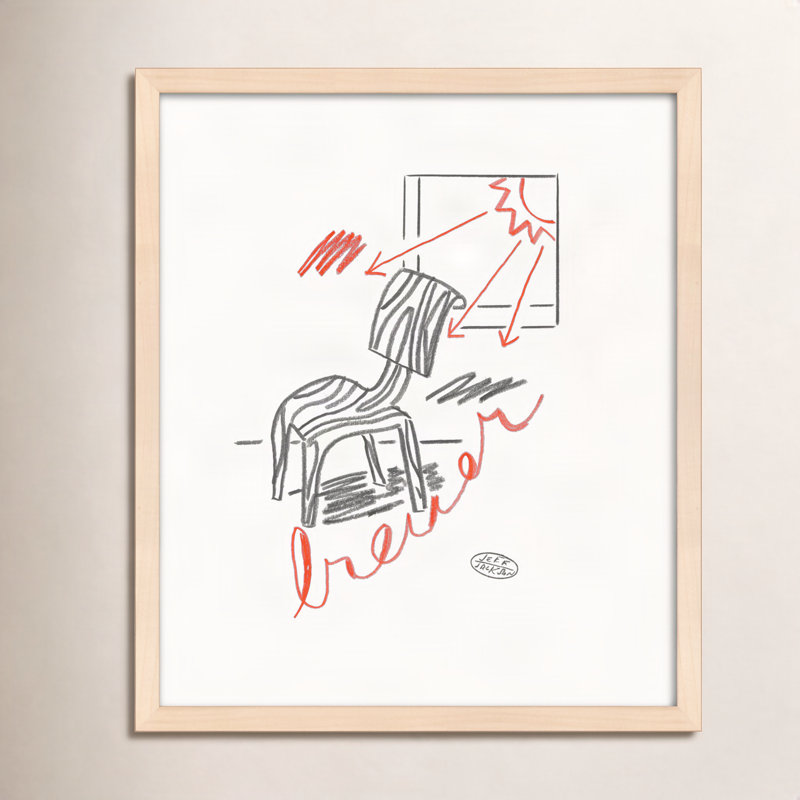 Chairs Breuer Print by Jeff Jackson, 30" W x 30" H, Maple Single Picture Framed Paper