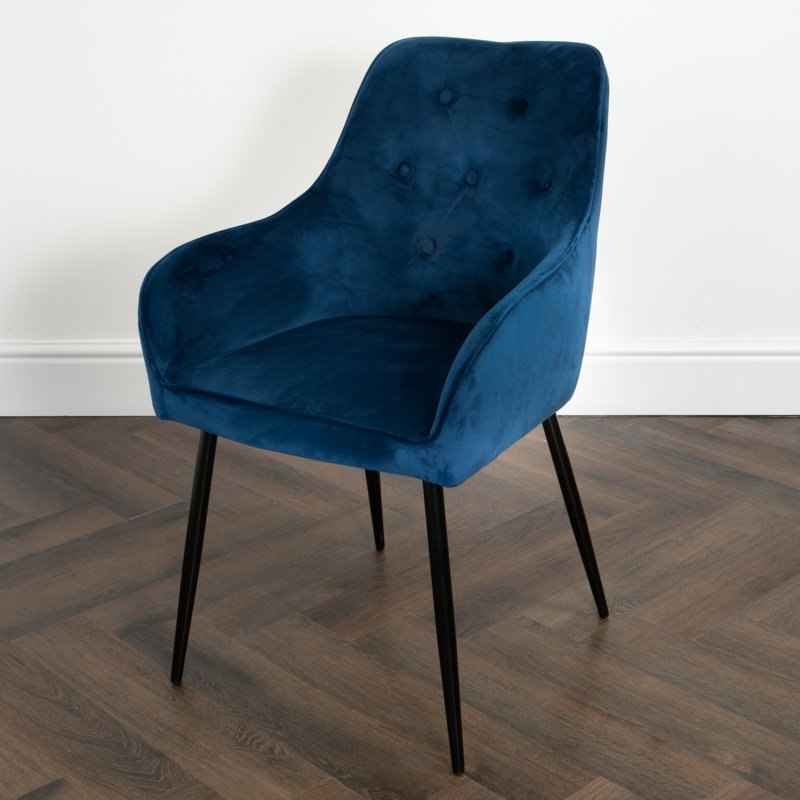 Parkview Tufted Wingback Side Chair, Blue