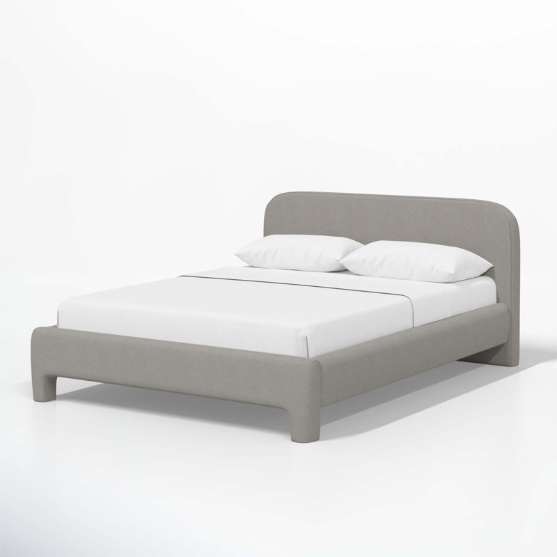 Illy Upholstered Standard Bed, King, Classic Grey Linen