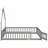 House-Shaped Headboard Floor Bed-927626585