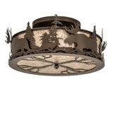 Rustic Lodge 4 - Light Semi Flush Mount