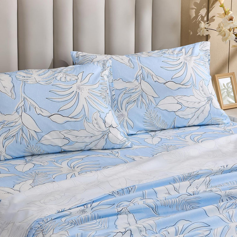 Gogreen 100% Cotton 4PC Deep Pocket King Sheet Set Fit 16", Breathable Super Soft King Size Sheet Set, Luxury Hotel Style Home Decor King Bed Sheet Set, Gift For Women, Men