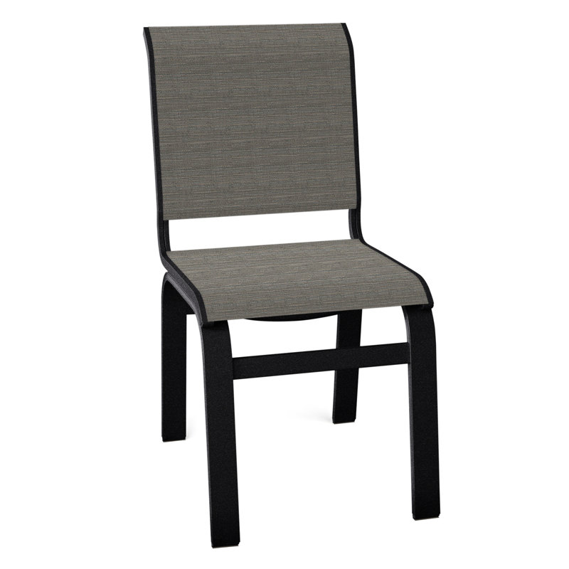 Chaise d'appoint de salle à manger Hiraku, Noir texturé, Gris anthracite Collect