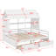 Lit plateforme simple avec 2 tiroirs pour lits partagés-1093118142