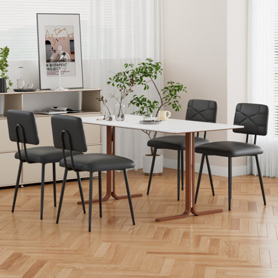 Ensemble de 4 chaises de salle à manger rembourrées Shen Modern