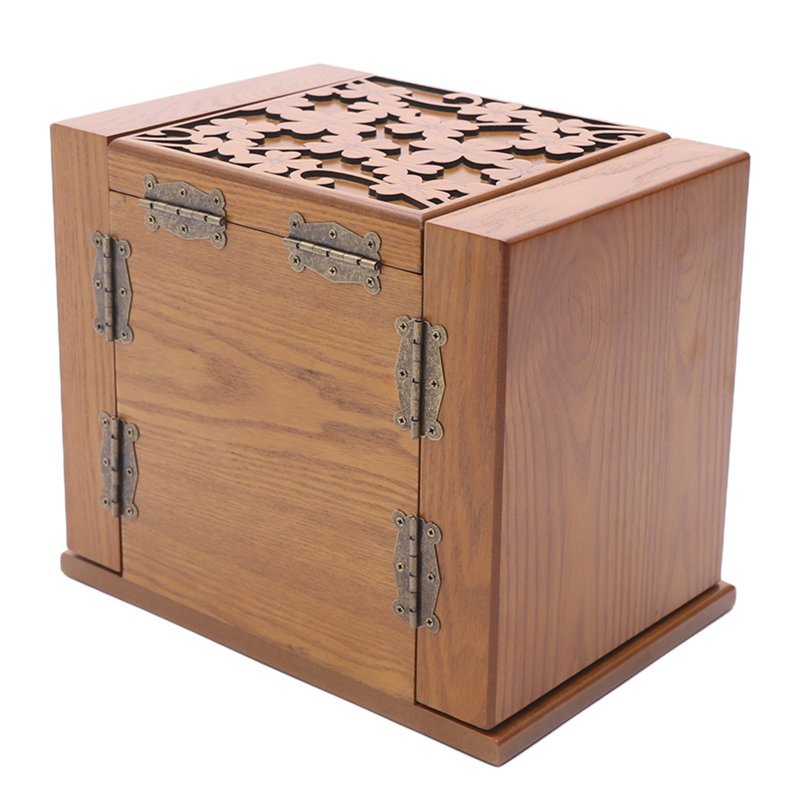Boîte à bijoux en bois à 5 niveaux avec miroir