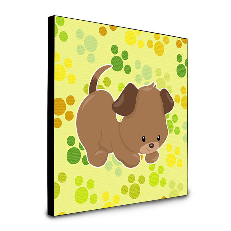 Panneau mural d’art chiot on pawprints Takach