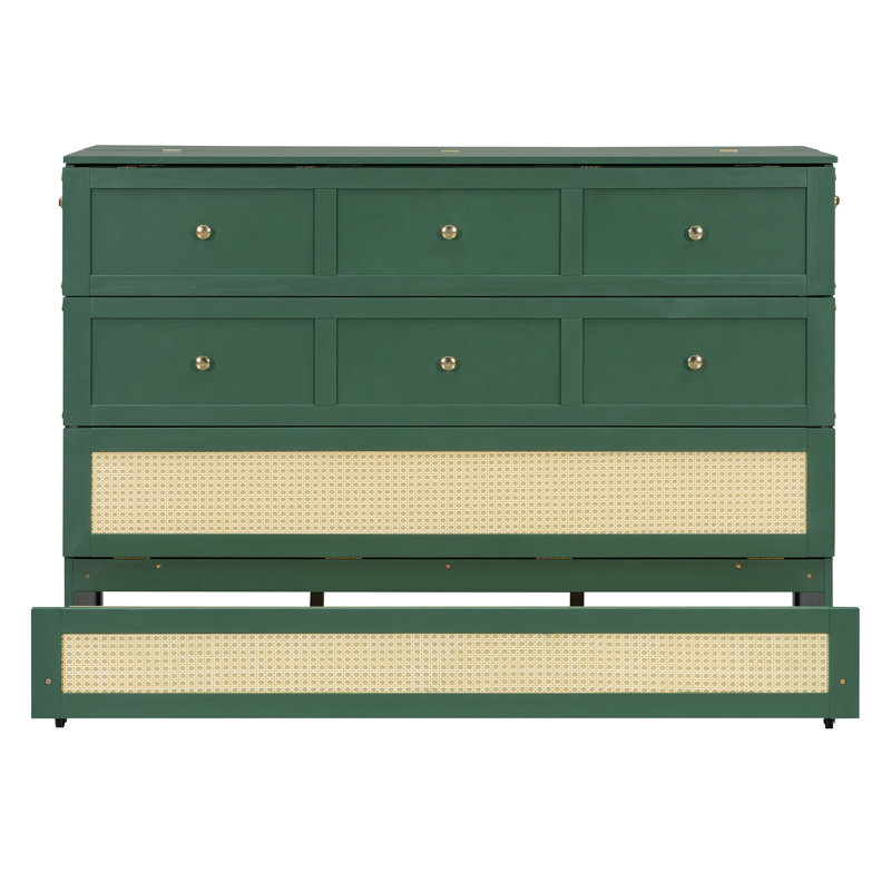 Lit escamotable avec grands tiroirs Murphy, Green