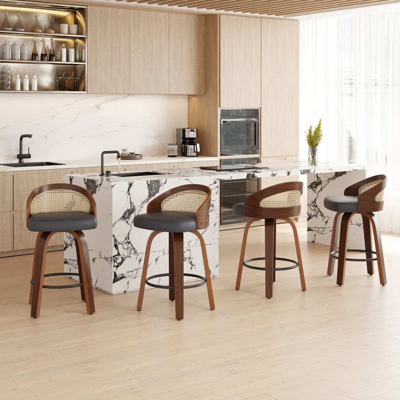 Ensemble de 2 tabourets pivotants, Noir