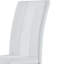 Chaise de salle à manger blanche de 4 pièces - tissu, pieds en métal, sièges rembourrés, finition polie, rectangulaire