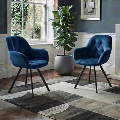 Aella Dinning Chair 2pack Grey Velvet