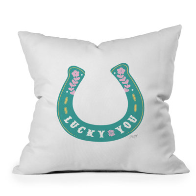 Lindsey Kay Collective Lucky You Horse Shoe Throw Pillow