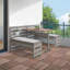 Steel Garden Dining Set Lagos - 142cm X 128cm, grey