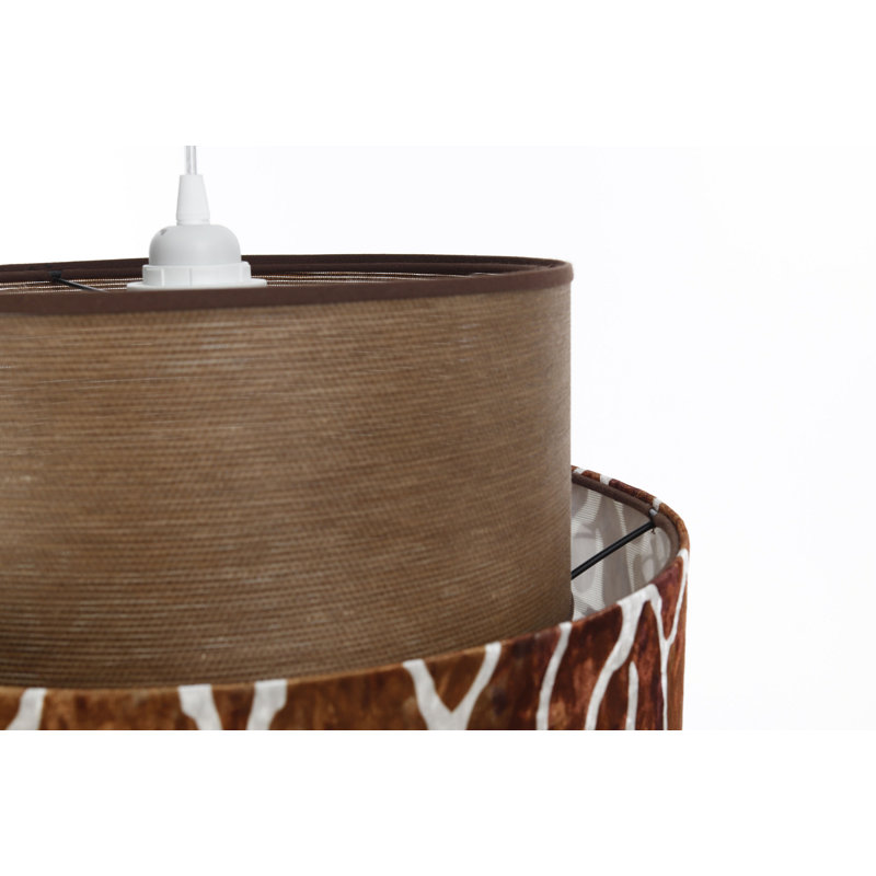 Alyicia 1 - Light Brown Drum Pendant