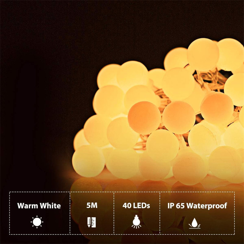 Amilliana 488cm LED Battery Powered 40LEDs Fairy Lights String Light